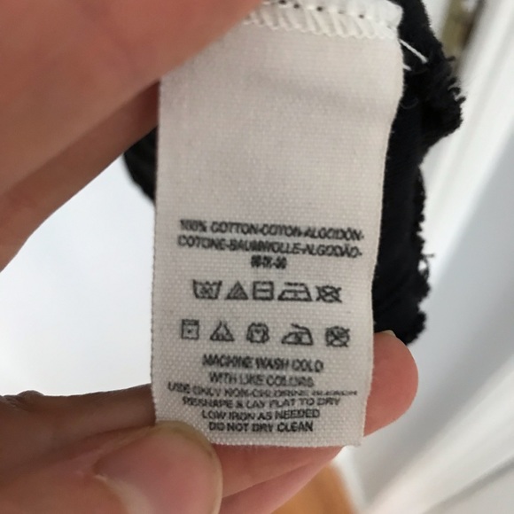 Free people front layering black 3/4 sleeves top - Picture 2 of 4